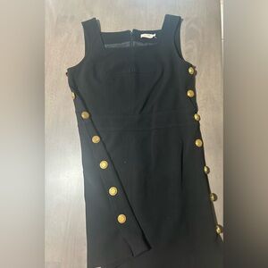Tory Burch Black and Gold Mini Dress